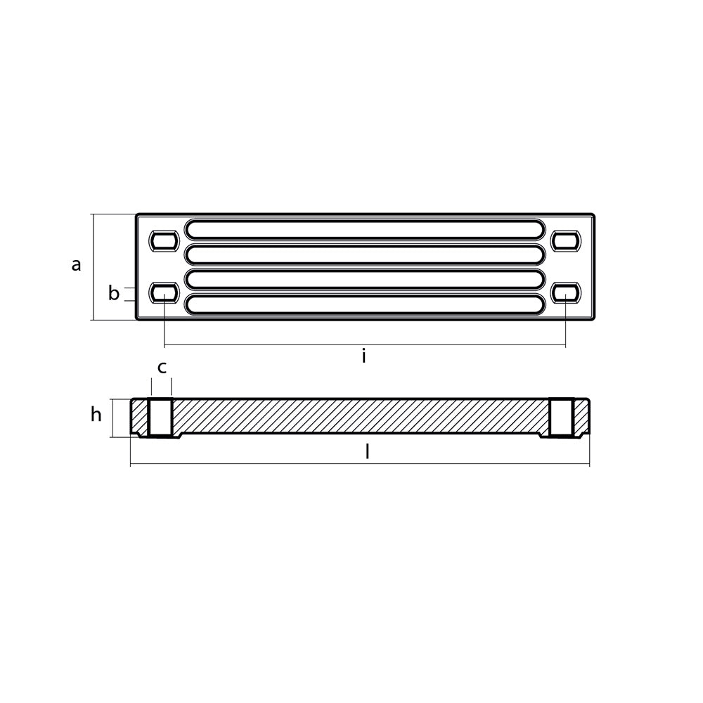 Tecnoseal Aluminum Yamaha Bar Anode F/Engine Bracket,WBAUVB0BDS38L74